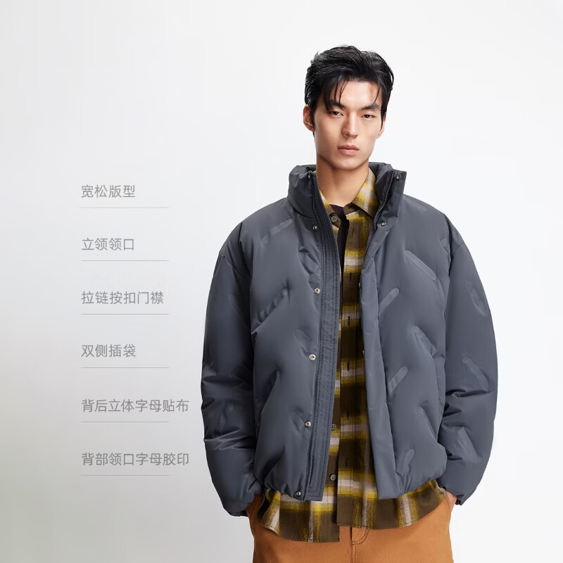 杰克·琼斯（JACK&JONES）男士羽绒服合集 226112053E39珍珠黑 M （175）