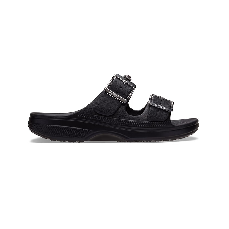 卡骆驰(CROCS)经典自在装饰女士凉鞋时尚时尚凉鞋百搭沙滩鞋女鞋|215571 黑色/银色-067(含智必星) 38 (240mm)
