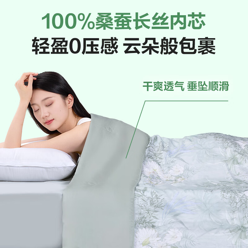 1号会员店天丝桑蚕丝被夏凉被空调被子被芯60支LF兰精天丝 150*210cm