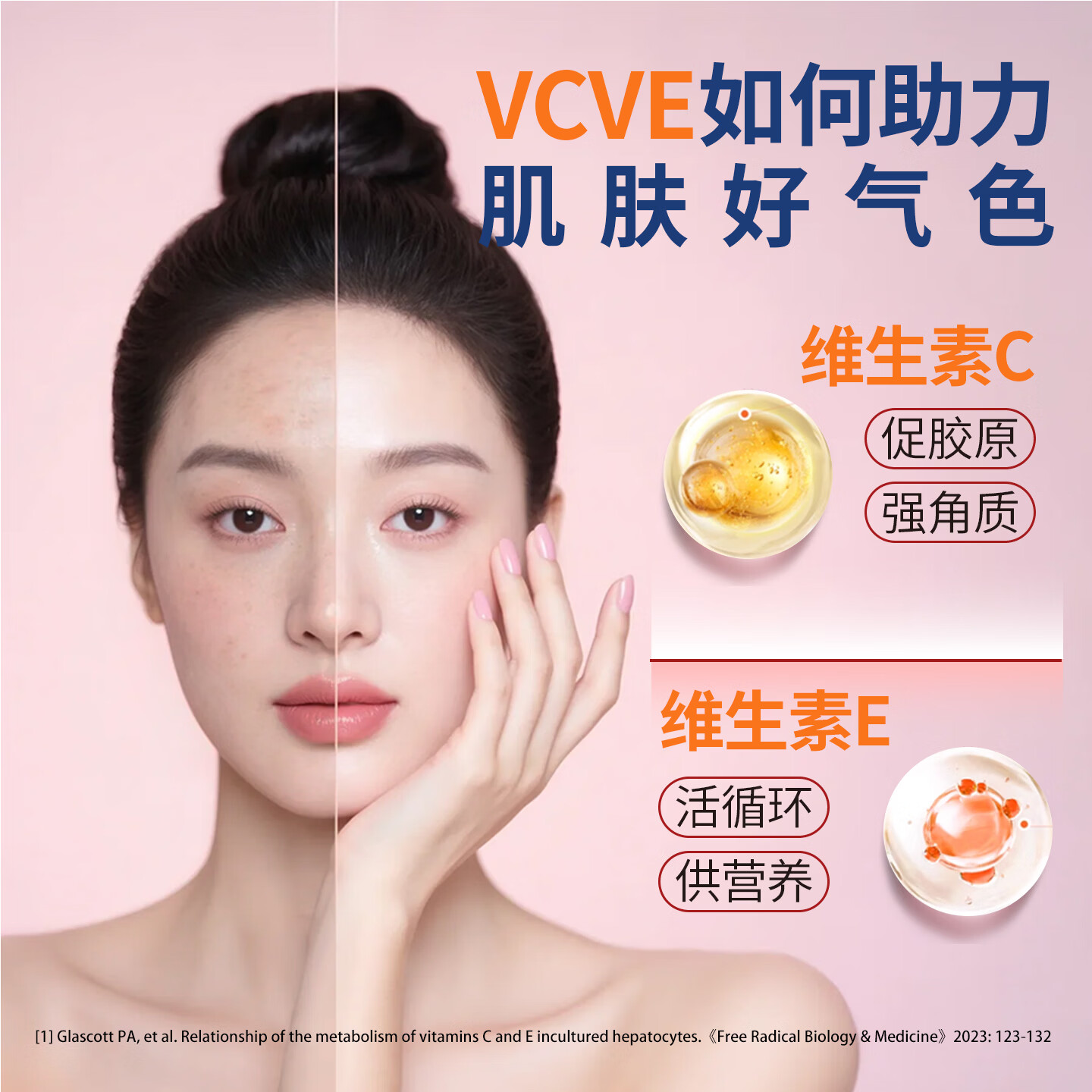 思健堂维生素C维生素E复合维生素官方女性美容成人补充多种vcve软胶囊 【超值囤货装】 60粒*3瓶