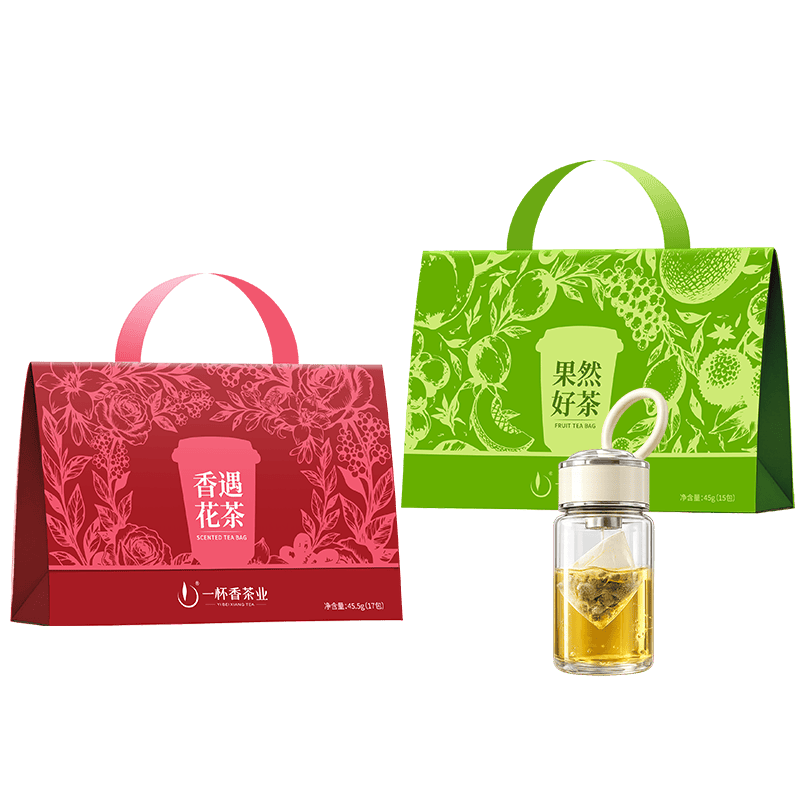 一杯香茶叶冷泡茶茉莉花茶果茶玫瑰花红茶绿茶柠檬咖啡袋泡茶32包90g