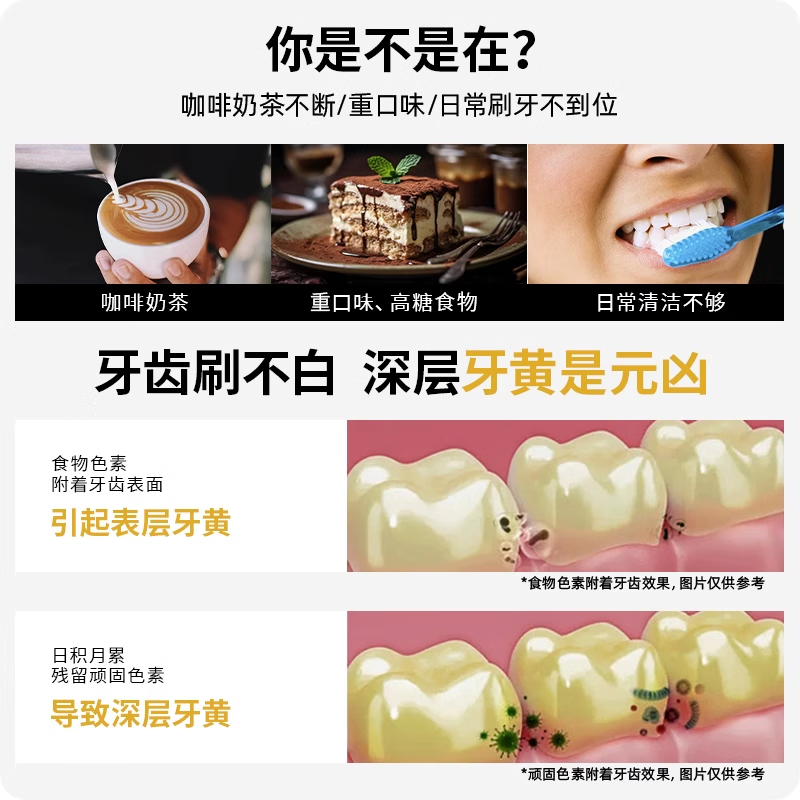 R&O牙膏备长碳美白去烟渍去黄去牙渍口臭美国原装进口 3支装100g