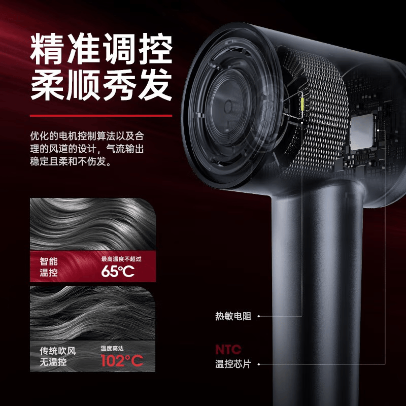 戴森德乐高速无叶吹风机家用【店铺补贴15%】85亿负离子护发静音大功率不伤发恒温速干吹风筒华强北电吹风 【梦幻紫】 单风嘴|85亿级负离子