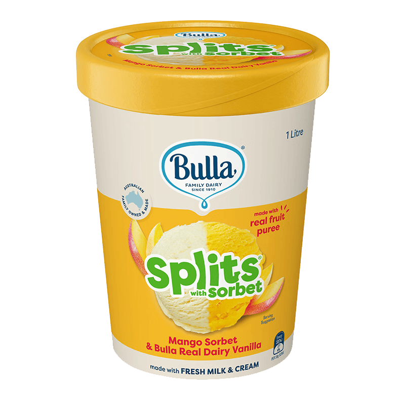Bulla【2026年度新品】Bulla进口奶油芒果雪芭大桶冰淇淋1L/580g