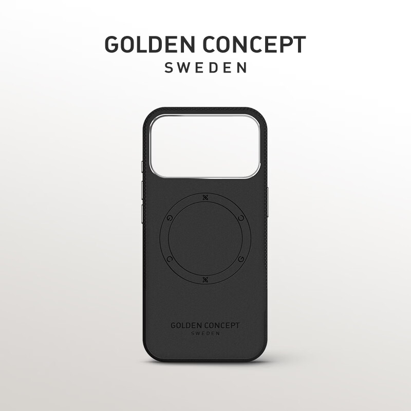 古德康赛GoldenConcept【18手机壳】中国版典藏系列环保手机壳适用苹果iPhone18/17ProMax挂绳磁吸卡包套装 哑光黑色 iPhone 18 ProMax（17&18通用）