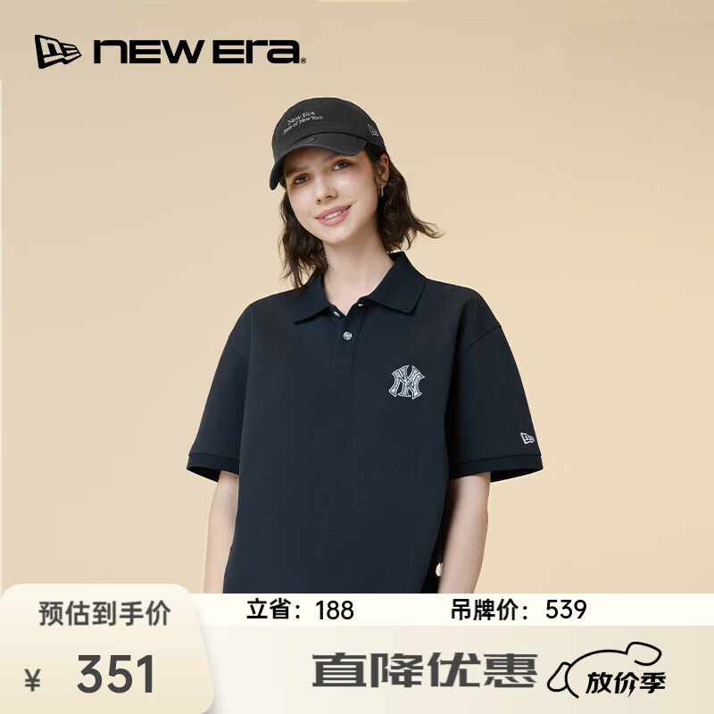 NEW ERA纽亦华MLB短袖t恤男时尚休闲运动polo衫 14385087-藏青色纽约洋基队 L