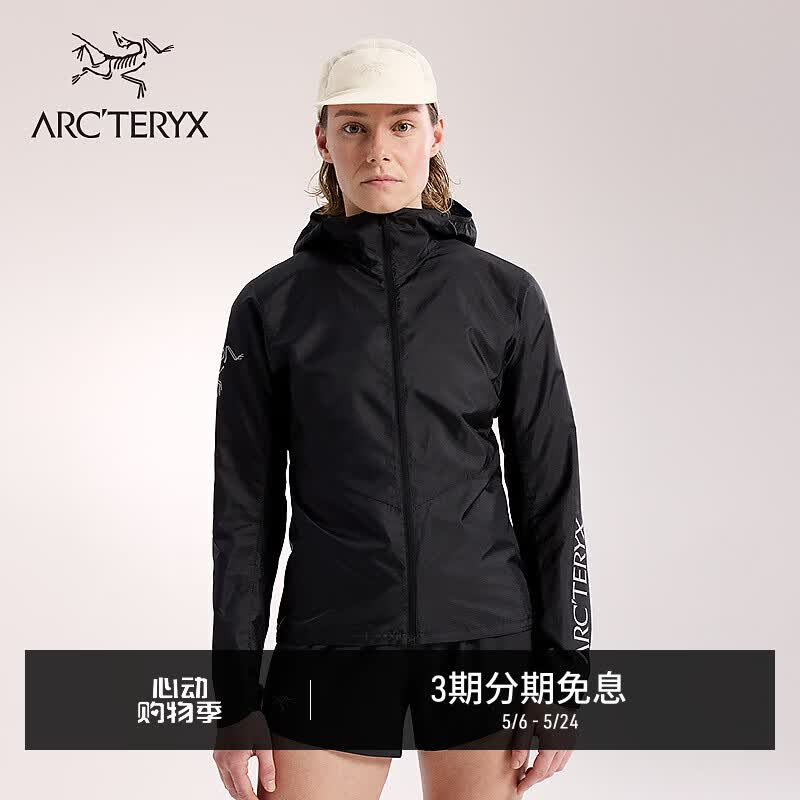 ARC'TERYX始祖鸟 NORVAN WINDSHELL HOODY 女子 风壳®夹克 BLACK/黑色 M