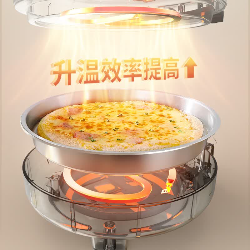利仁(Liven)小钢人不锈钢电饼铛家用0涂层 1800W双面加热电饼档烙饼专用锅无涂层电煎锅早餐机 加厚全钢烤盘锅 【34规格小钢人PRO】送父母亲朋+开关操作