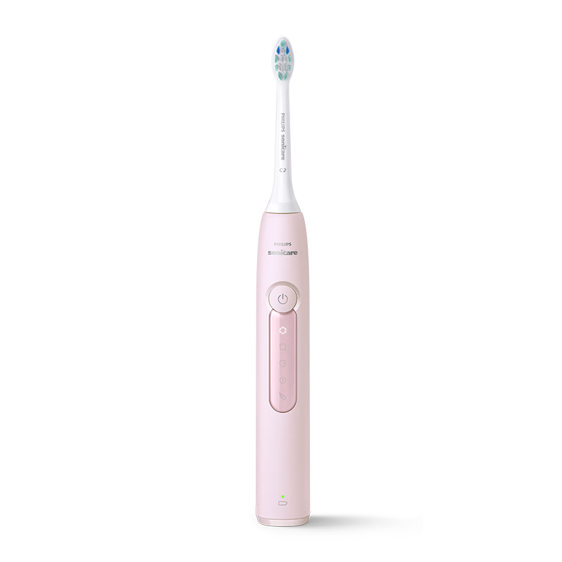 飞利浦（PHILIPS）声波电动牙刷钻石3系 5倍洁齿5种模式 洁净刷头*2  生日礼物情侣母亲节礼物  HX5171/04淡粉色