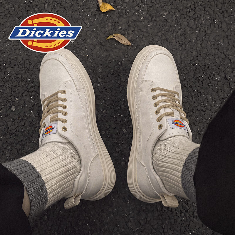 Dickies品牌男鞋2026新款户外透气耐磨减震休闲运动鞋潮流时尚百搭帆布鞋 米白 45 京东折扣/优惠券
