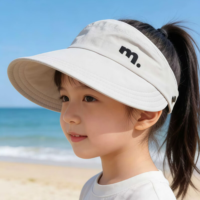 G.duck小黄鸭2026儿童可扎马尾防晒帽春夏空顶遮阳帽青少年户外鸭舌帽 紫色-m.半空顶马尾帽 帽围47-52cm参考年龄1-6岁