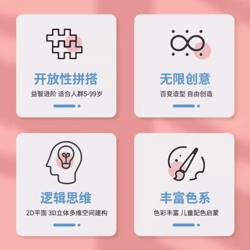 Plus-plus加加丹麦原装进口益智拼搭积木儿童创意开放拼装拼图立体拼插玩具 三角龙【70粒小颗粒】3772