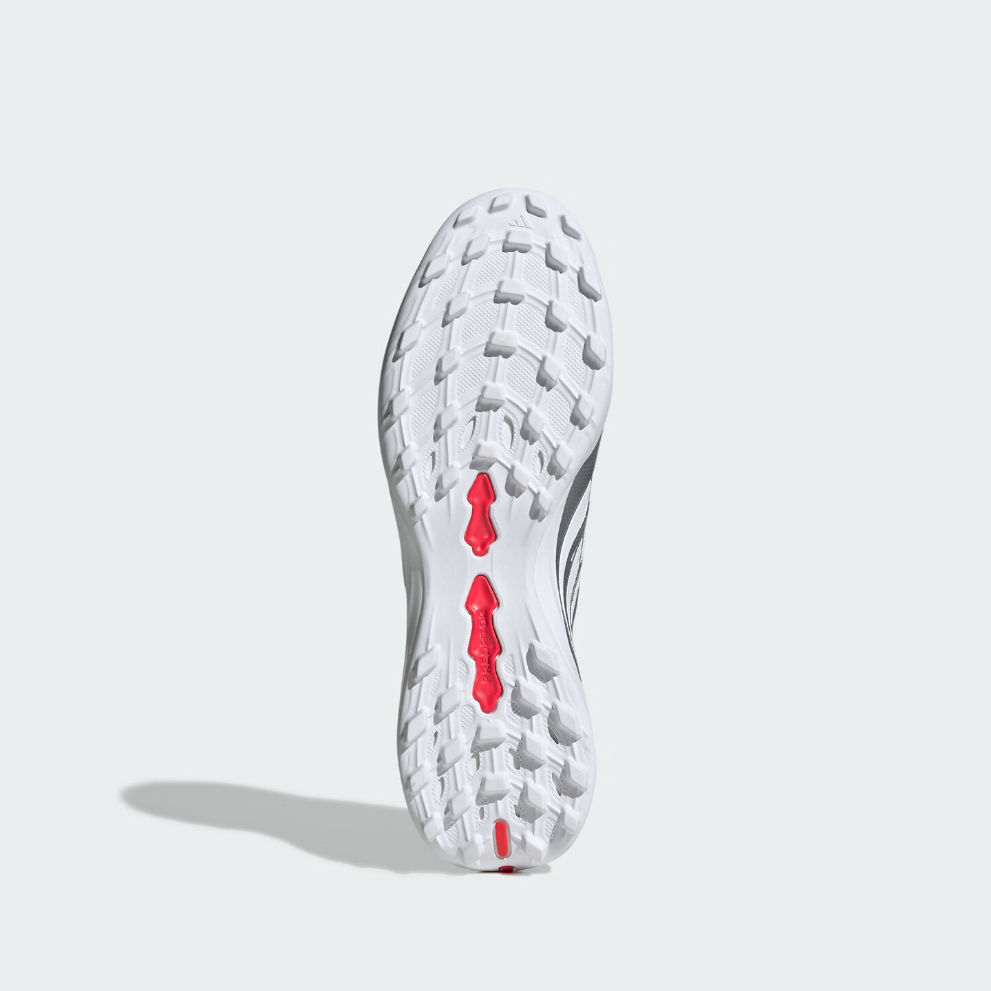 adidas PREDATOR LEAGUE FT TF人草/室外硬地碎钉足球鞋阿迪达斯 亮金属铁灰/白金属/亮红 41