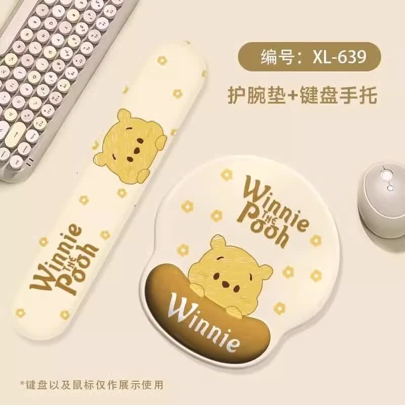 琦格尔小号鼠标垫护腕托鼠标手托护手垫电脑办公键盘托游戏手托枕护腕女生男可爱创意手托办公桌垫ins风 发呆小熊 【鼠标垫】