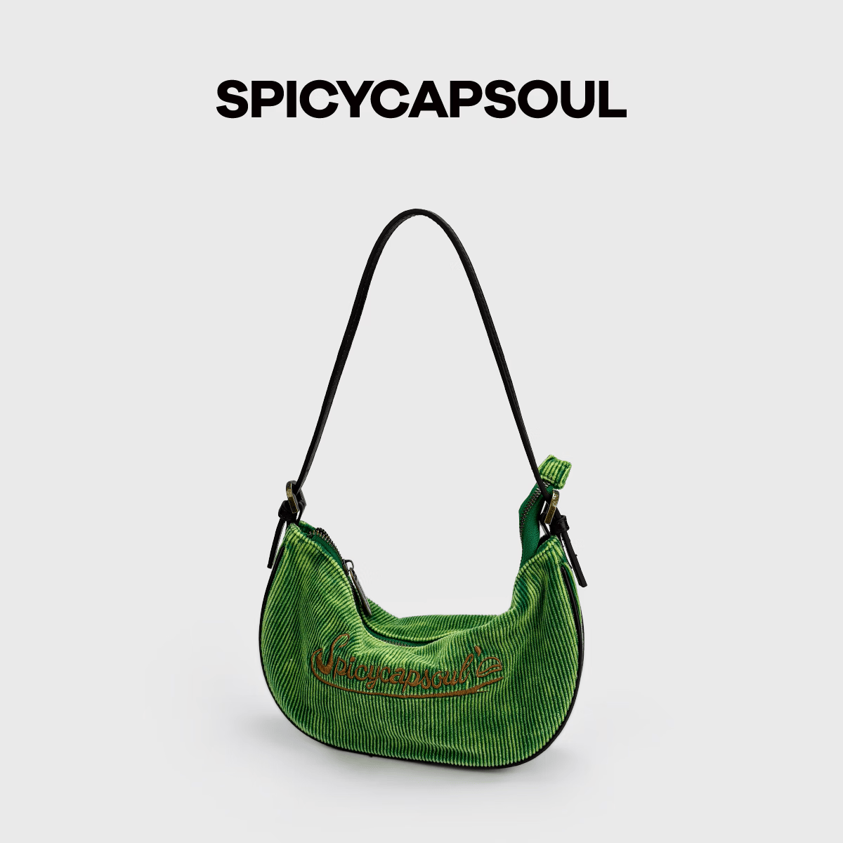 SPICYCAPSOUL【橘子瓣】池金物SCS小众腋下怀旧水洗小弯月腋下包(只可腋下) 【橘子瓣】海岸霓虹