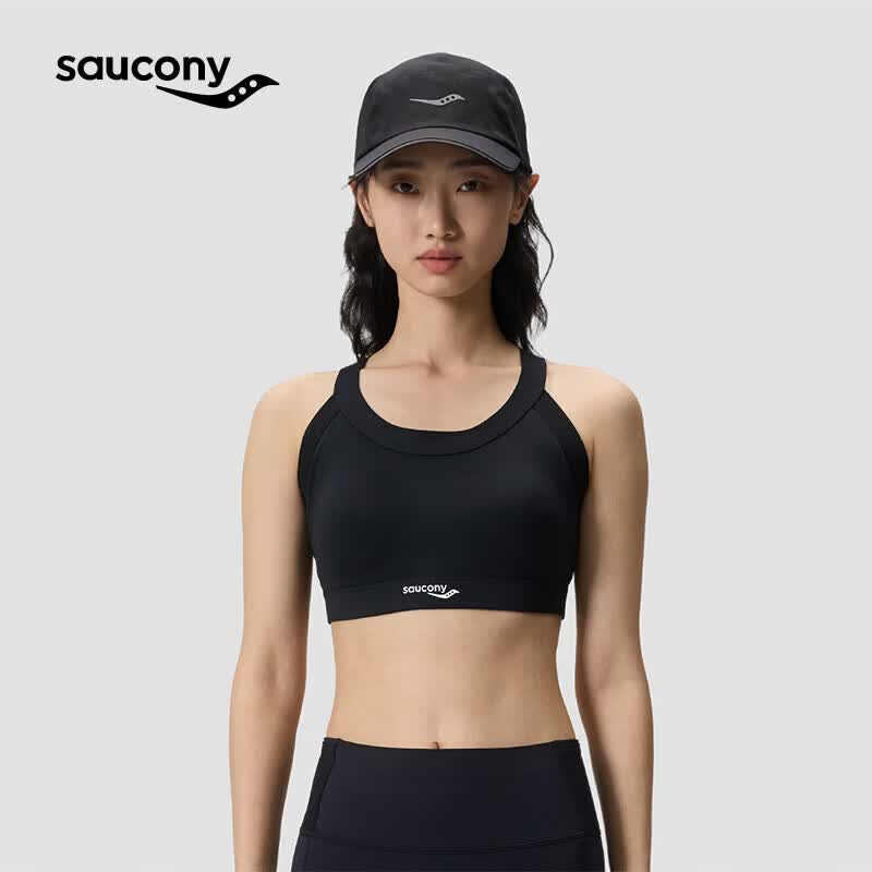 SAUCONY索康尼新品女子2026春夏跑步训练系列运动背心 正黑色 XL