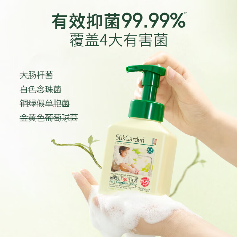 蔬果园泡沫洗手液 泡泡洗手液清洁护手保湿儿童成人通用家庭装洗手液 【尤加利】抑菌洗手液500ml*3