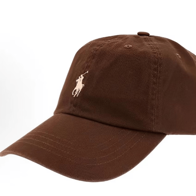 RALPH LAUREN 拉夫劳伦男女同款棉质斜纹棉布经典棒球帽 211912843051 棕色