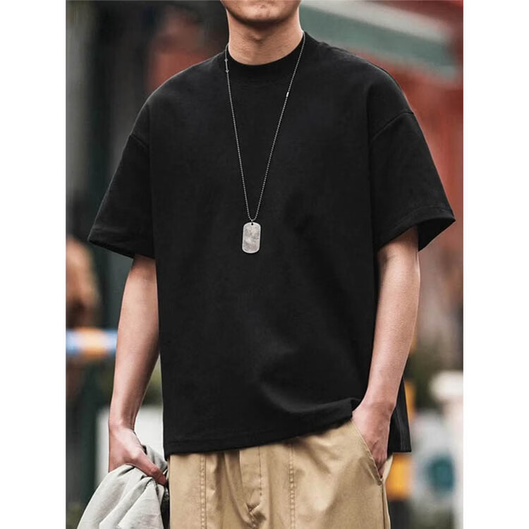 又云纯棉白色短袖t恤男2026新款情侣纯色内搭圆领休闲打底衫上衣 白色+白色 2XL 180-190cm 185-200斤
