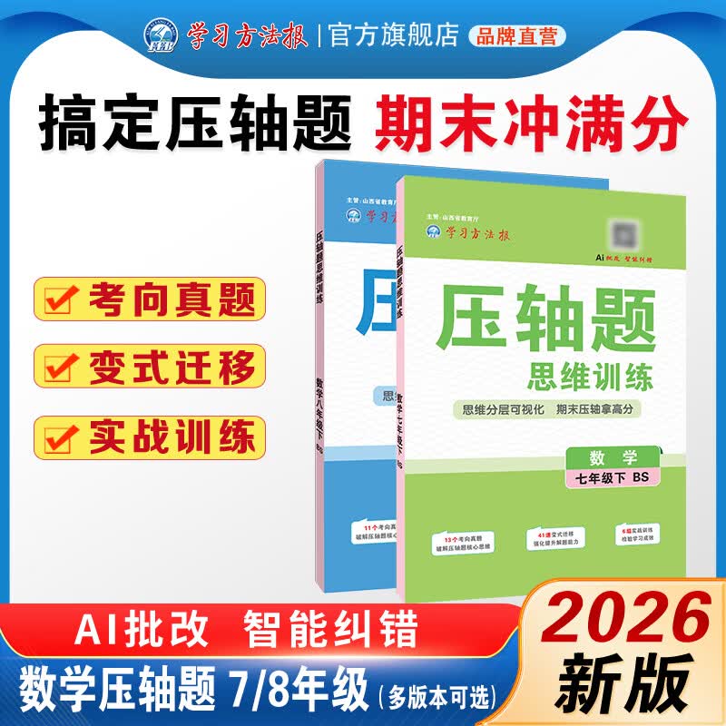 2026初中78年级下【数学压轴题思维训练】期末冲刺AI批改学习方法报 八年级下北师大版 无规格