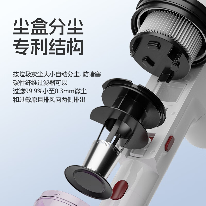 Tecbot【CCTV展播品牌】价保618]家用手持无线吸尘器超强吸力大功率地毯地板吸尘沙发床除螨宠物毛发清洁 极光紫-【CCTV展播品牌】超强吸力长续航自主专利