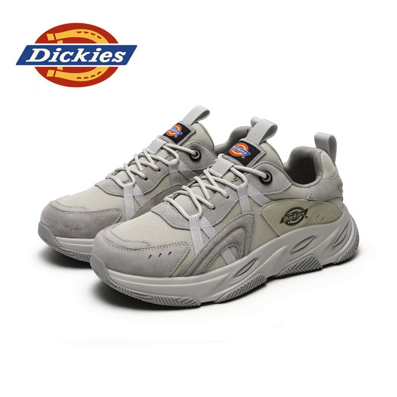 Dickies老爹鞋2026夏季新款网面透气休闲男鞋厚底增高耐磨时尚百搭运动鞋 沙色 42
