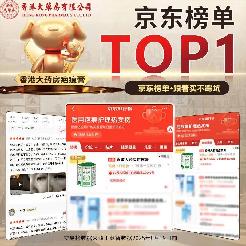 香港大药房有限公司贴膏草本萃取护理膏疤痕旧疤伤疤淡印凹凸增生痘坑软膏痘印痘坑 1瓶 【买2送1】推荐周期装
