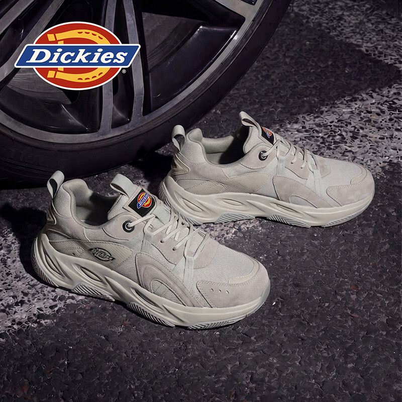 Dickies老爹鞋2026夏季新款网面透气休闲男鞋厚底增高耐磨时尚百搭运动鞋 沙色 42