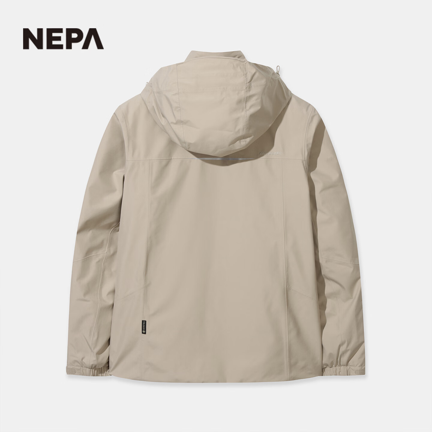 NEPA耐葩户外秋冬男士防水三合一冲锋衣羽绒内胆夹克CL50502 D50米灰色 S 170/88A(095)