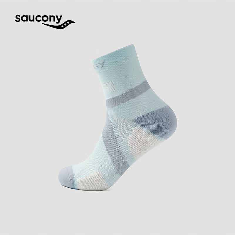 SAUCONY索康尼新品男女26春夏新品透气休闲运动拼中筒袜 冰山青 L