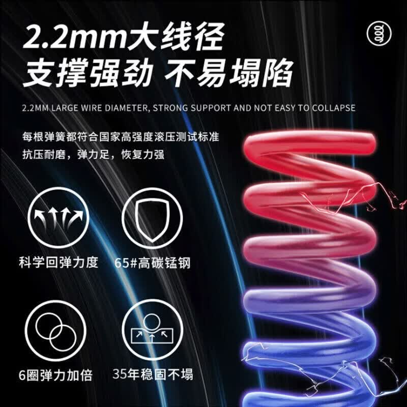 美方格 MEFANKE天然乳胶席梦思1.8米x2米床垫椰棕独立弹簧十大1.5米床垫子品牌 胖人J款:迷你独立袋圆簧+进口乳胶+环保椰棕 其他尺寸联系客服