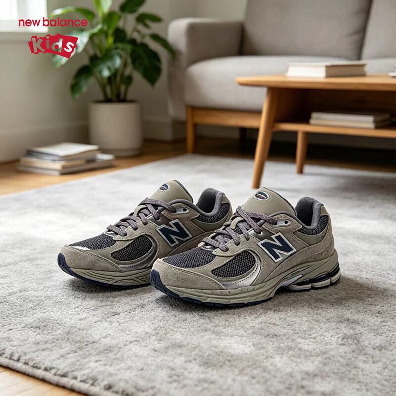 NEW BALANCE童鞋儿童男女秋季透气复古灰色休闲运动鞋GC2002R0 38码