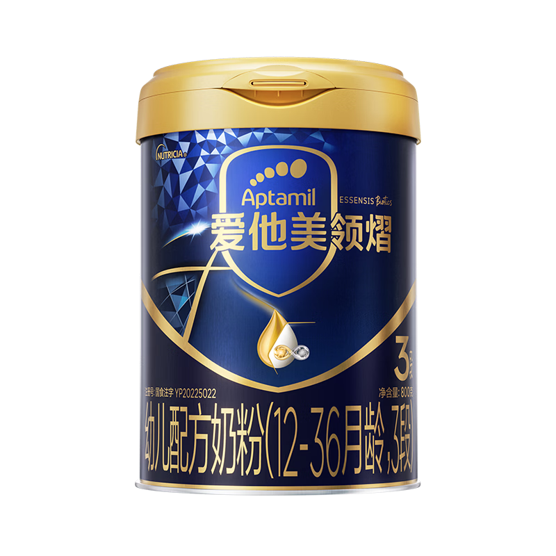 爱他美（Aptamil）爱他美 领熠幼儿配方奶粉 3段(12-36个月) 800g*1罐 领熠母爱同源