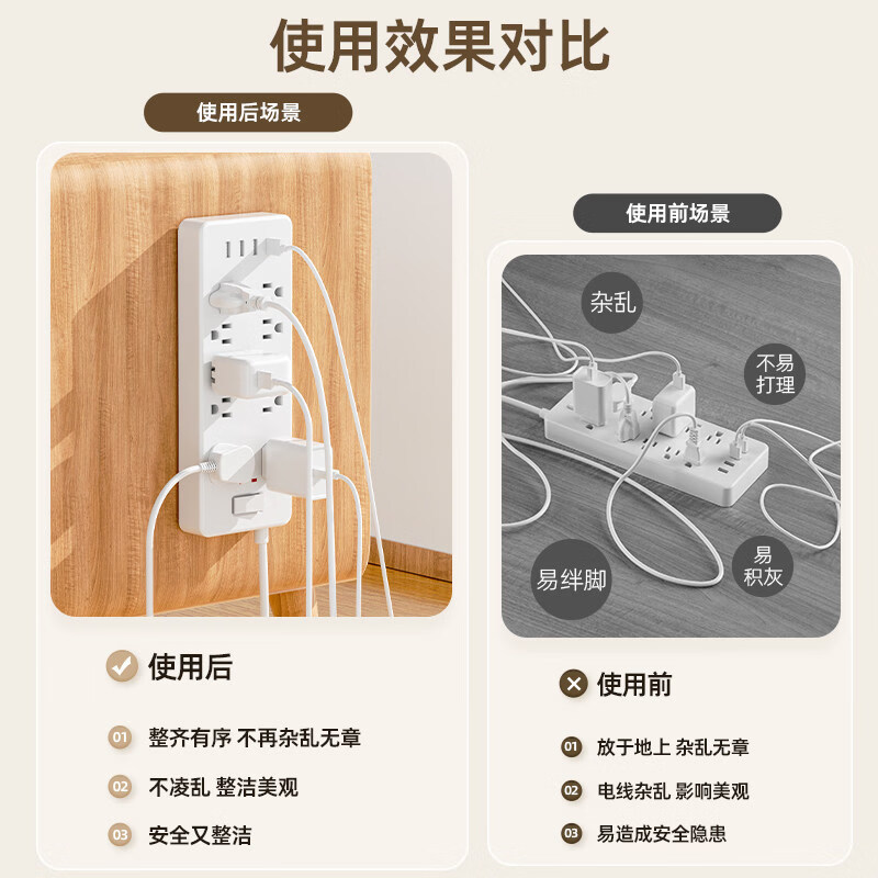 咏幻子母扣强力贴卡扣加厚免打孔粘钩插排壁挂粘贴扣无痕字母扣固定器 【套装】双排扣5对装+中号线扣20枚