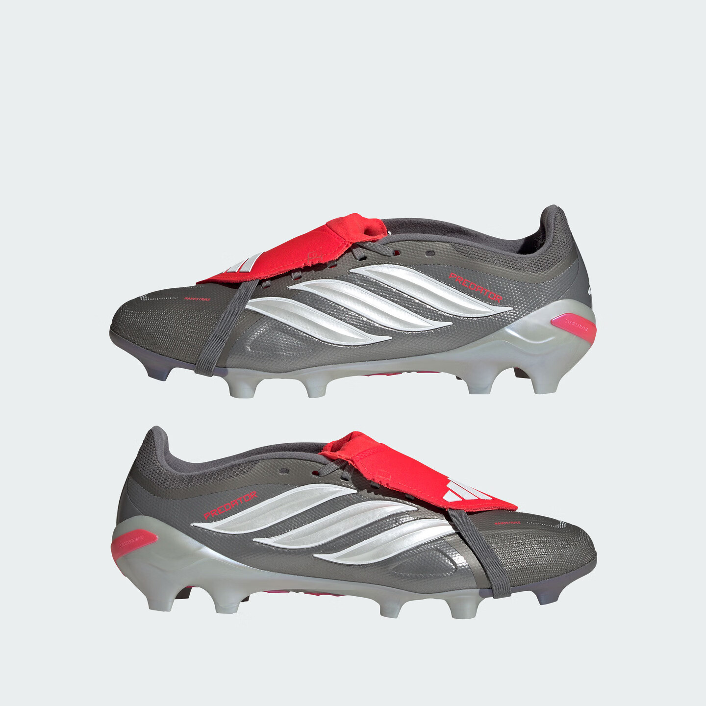 adidas PREDATOR LEAGUE FT FG天然硬草地长钉足球鞋男女阿迪达斯 亮金属铁灰/白金属/亮红 43
