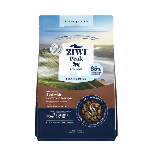 滋益巅峰（ZIWI）狗粮微蒸风干草饲配方800g牛肉味主粮犬粮成犬效期27/1