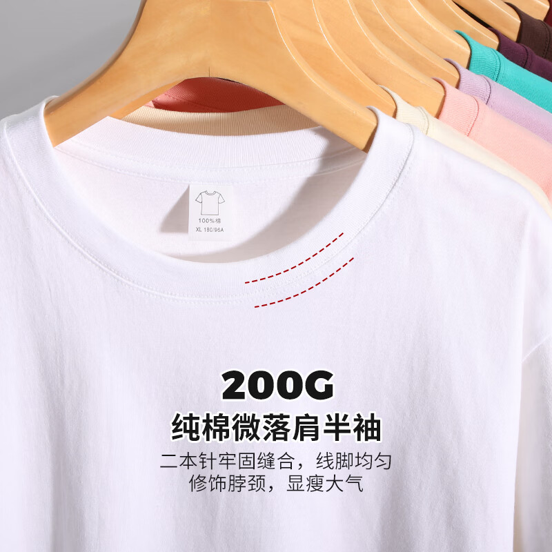 ROYAL PALM POLO SPORTS CLUB美式重磅t恤男宽松圆领打底衫短袖情侣上衣2026夏季半袖 藏青 L