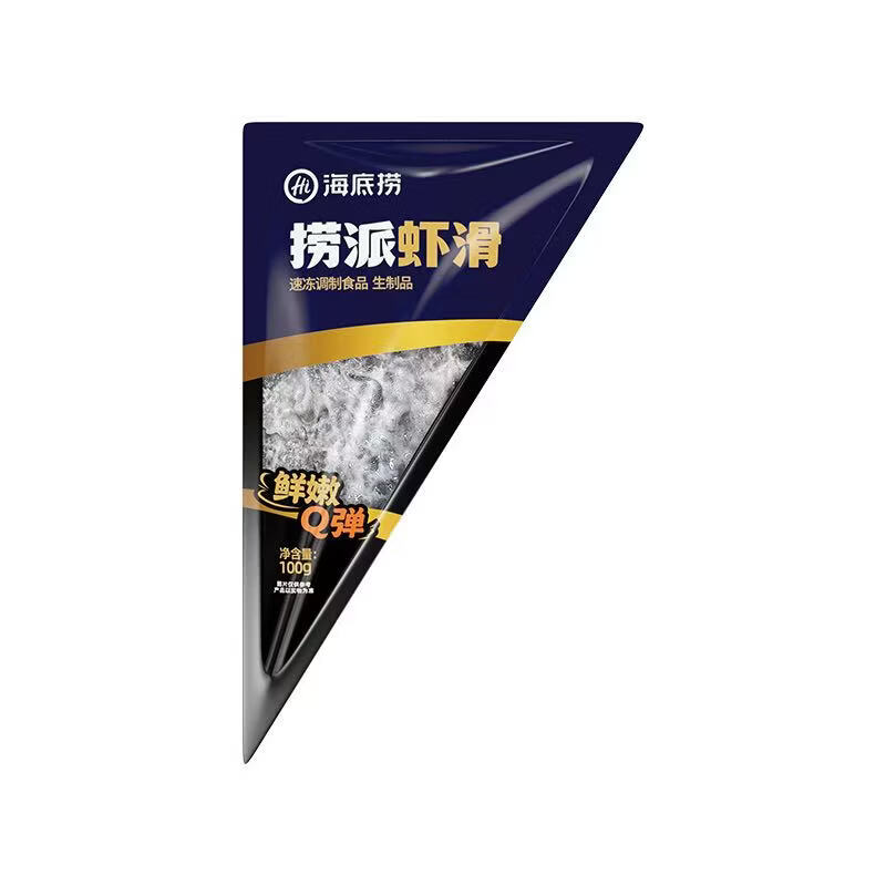 海底捞虾滑100g火锅丸子大颗粒新鲜虾肉虾饼火锅食材半成品关东煮麻辣烫 100g*10袋(超值量贩)