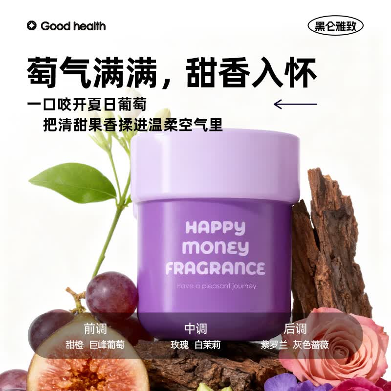 SIBAYI车载香薰固体香膏汽车香水车内用男女士高级正品香氛除味持久淡香 黑仑雅致【黑加仑葡萄味】