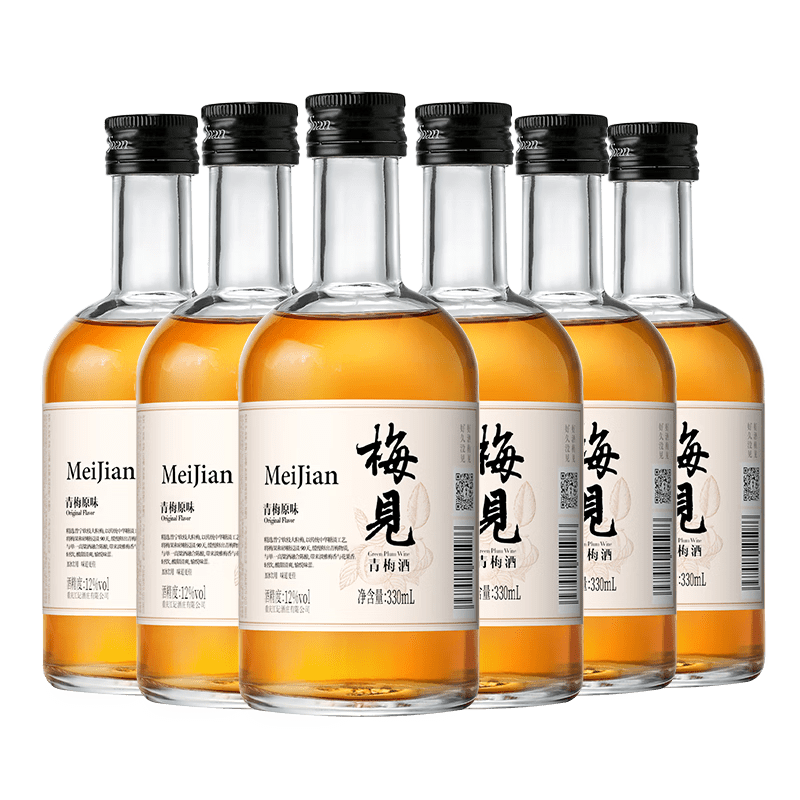梅见【梅见】青梅酒原味12度330ml*6瓶微醺甜酒女士低度果酒梅子酒伴 白梅见箱装330ml6瓶