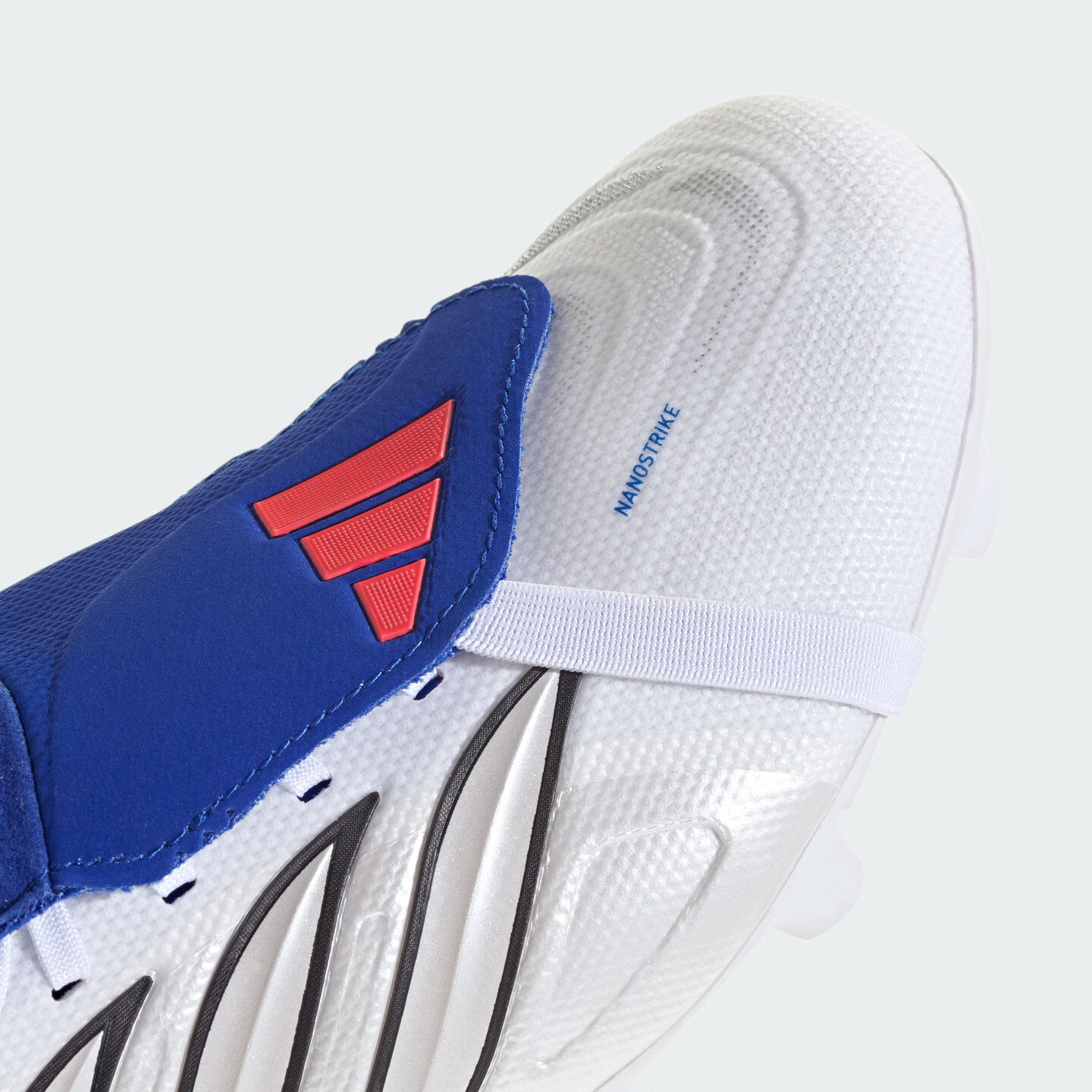 adidas PREDATOR LEAGUE FT FG天然硬草地长钉足球鞋男女阿迪达斯 白/白金属/皇家蓝 44.5