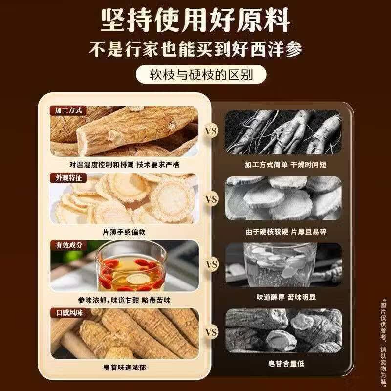同仁堂(TRT)胖东来同款【野生特级正宗西洋参片】15年以上长白山花旗参人参片 特优级长白山优质西洋参片 150g*4罐 长白山15年参龄林下参西洋