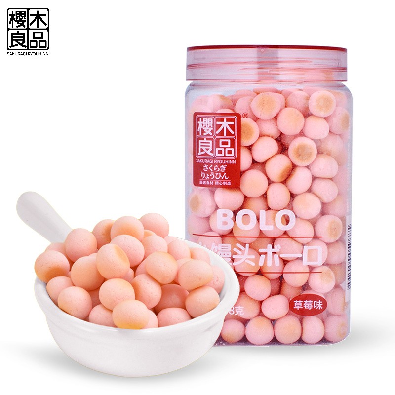 樱木良品低脂果蔬108g方瓶溶豆小馒头牛奶紫薯糕点0防腐休闲办公追剧