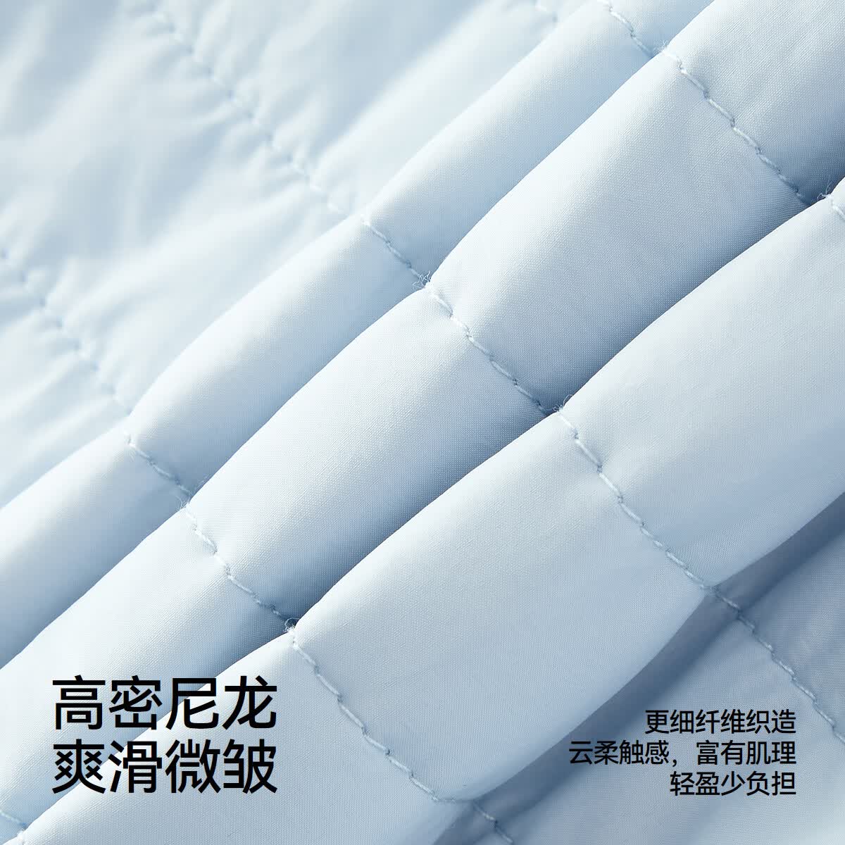 森马(Semir)半身裙女冬季肌理夹棉松紧腰A字长裙抽绳2025新款温柔气球裙 粉蓝80081 L