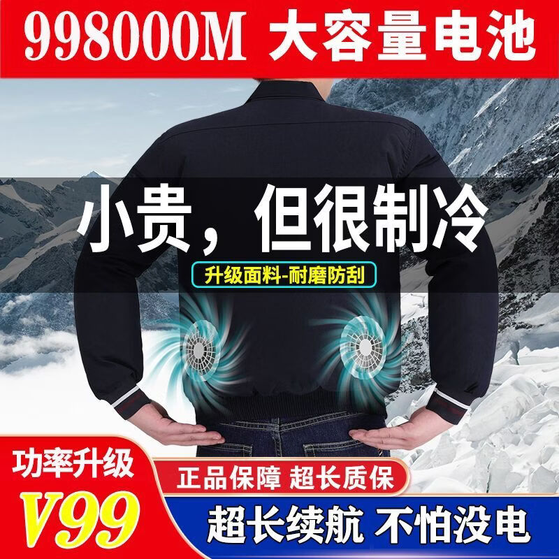 夏季降温空调服男款工作服风扇衣服工地充电制冷电焊劳保户外迷彩 迷彩+军绿+1200级狂风 超凉快 36V大风力配件1套 5XL 适合体重 175-200斤