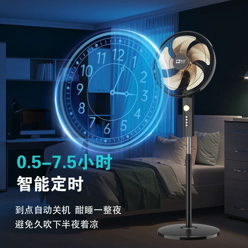 骆驼电风扇家用铜芯电机智能语音遥控立式落地扇大风力超轻音节能落地扇办公室宿舍卧室客厅静音风扇 20寸【铝叶机械款】