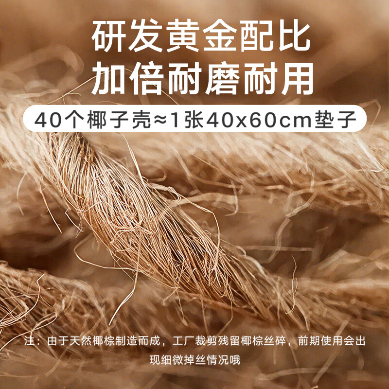 大江高档入户门地垫2026年新款商用地毯门口入户脚垫定制天然椰棕地垫 椰棕-素色 60cm*90cm 【覆盖单开门门框】