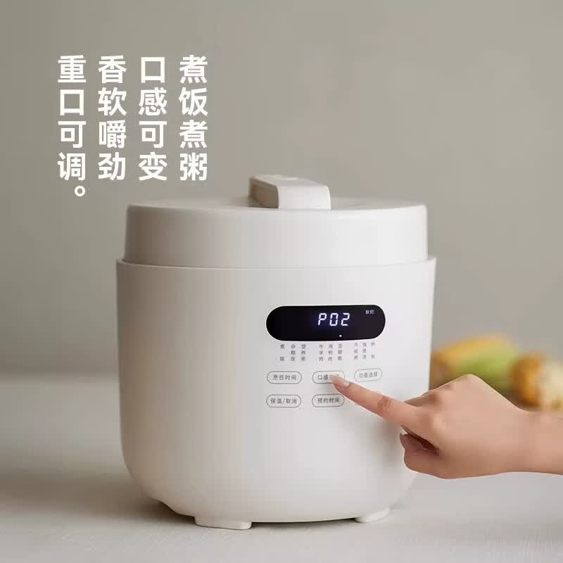 班贝特电压力锅家用5L大容量多功能陶瓷内胆高压锅电饭煲 【陶白双胆】5-7人压力锅 5L