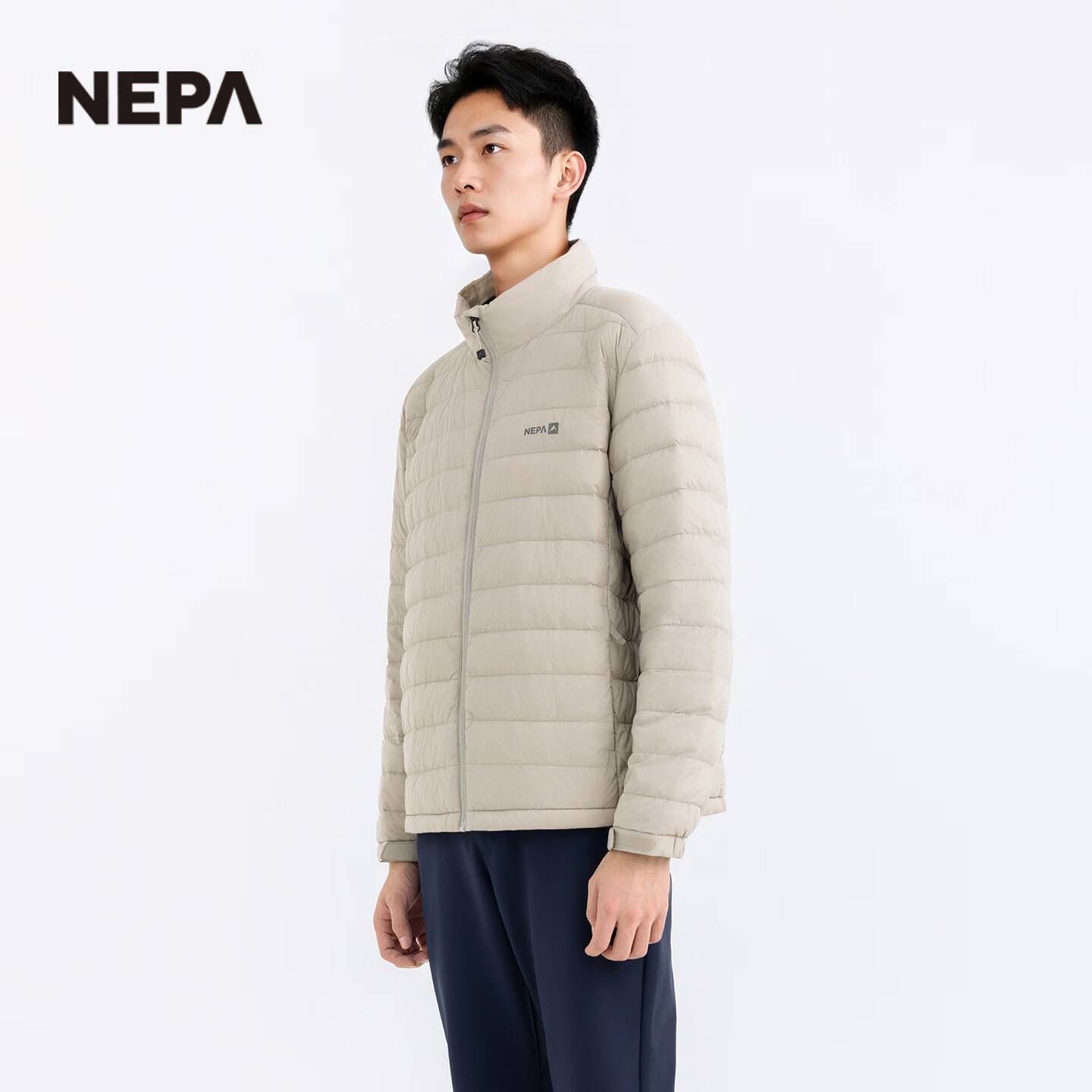 NEPA耐葩户外秋冬男士防水三合一冲锋衣羽绒内胆夹克CL50502 D50米灰色 S 170/88A(095)