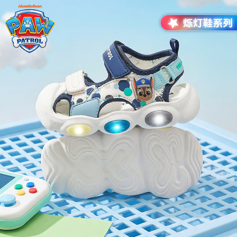 汪汪队立大功（PAW PATROL）汪汪队凉鞋软底学步鞋防滑洞洞鞋新款童鞋透气沙滩鞋运动鞋涉水鞋 蓝色阿奇 升级款 29